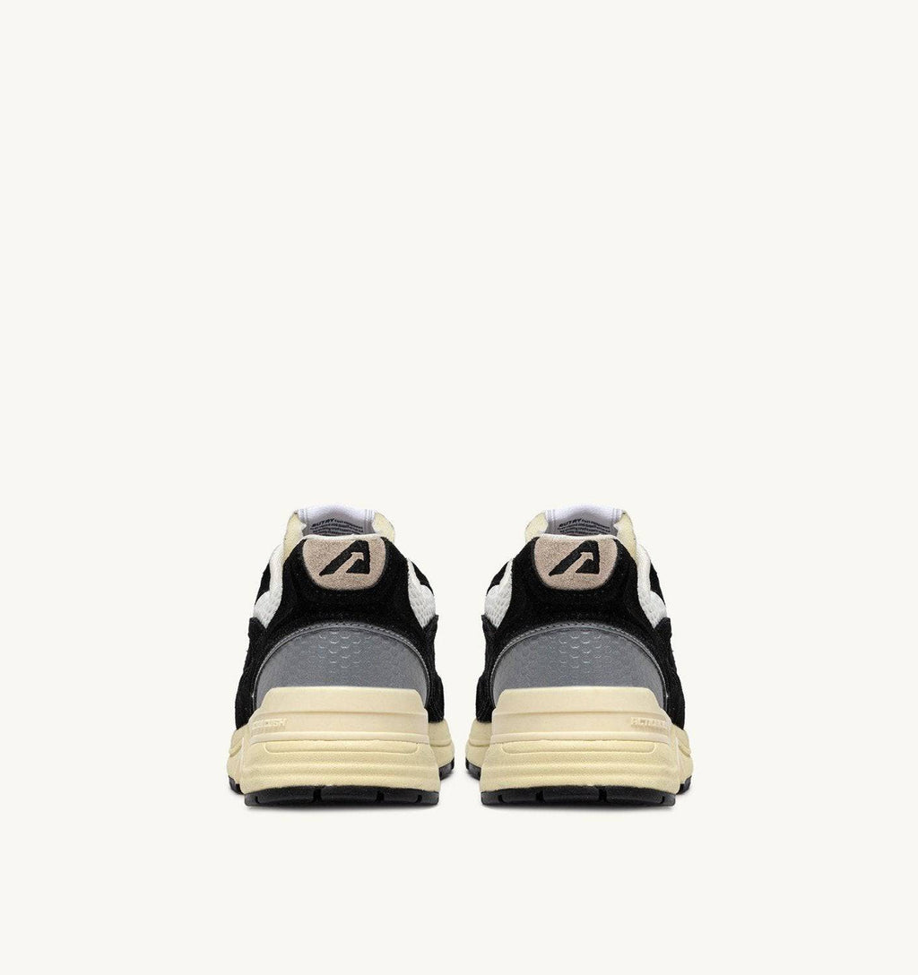 SNEAKERS HYPERWAY IN MESH E SUEDE NERO E ARGENTO