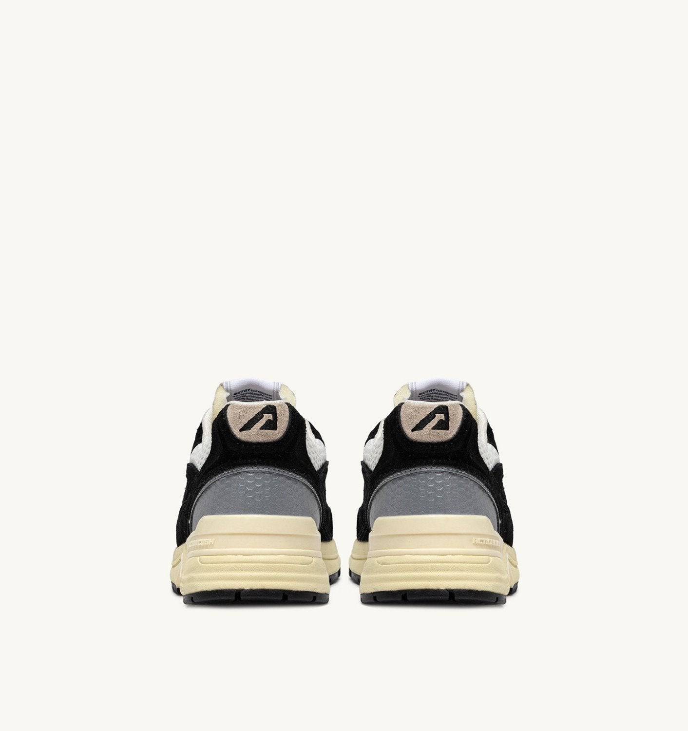 SNEAKERS HYPERWAY IN MESH E SUEDE NERO E ARGENTO