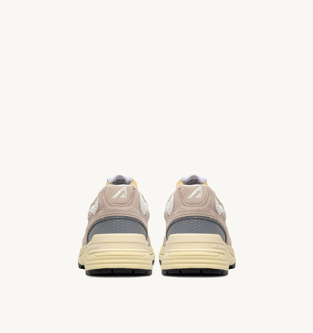 SNEAKERS HYPERWAY IN MESH E SUEDE SAND E ARGENTO