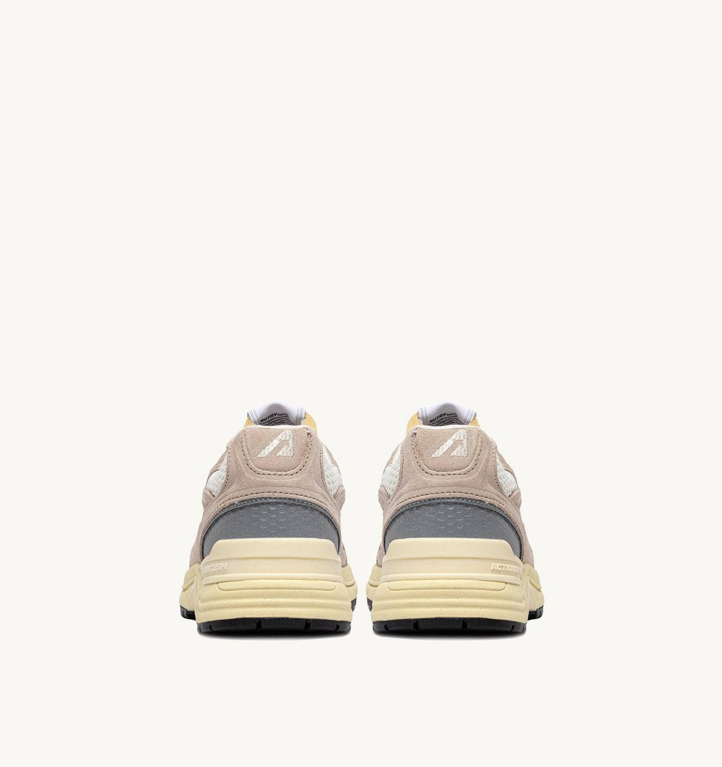 SNEAKERS HYPERWAY IN MESH E SUEDE SAND E ARGENTO