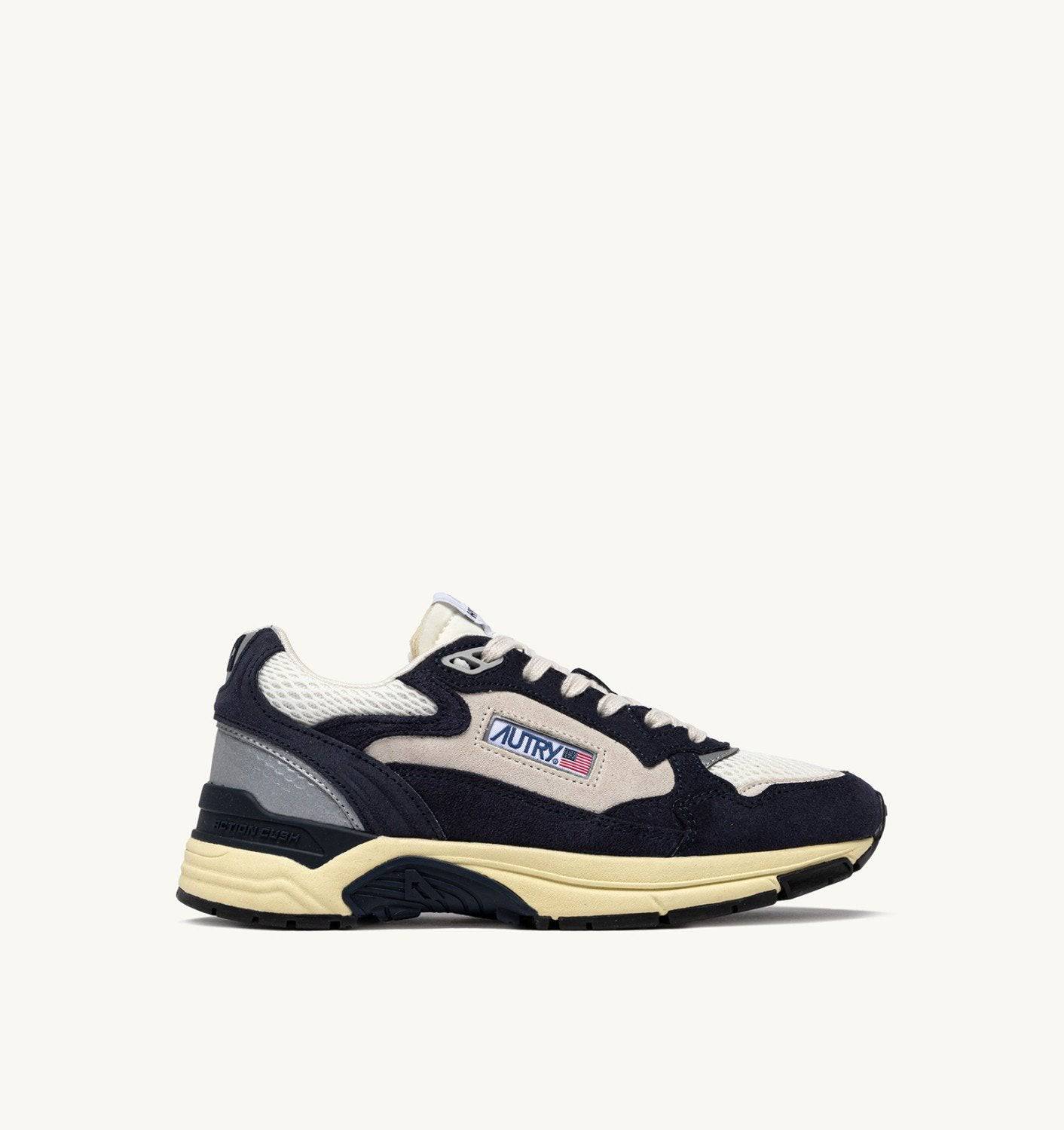 SNEAKERS HYPERWAY IN MESH E SUEDE SPACE E ARGENTO
