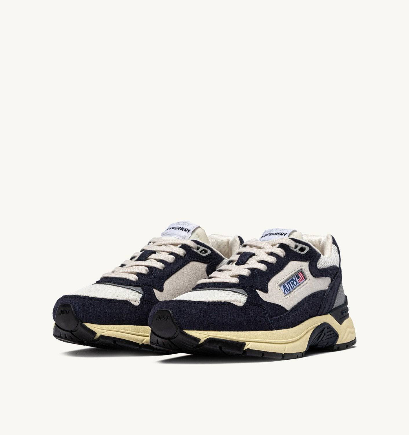 SNEAKERS HYPERWAY IN MESH E SUEDE SPACE E ARGENTO