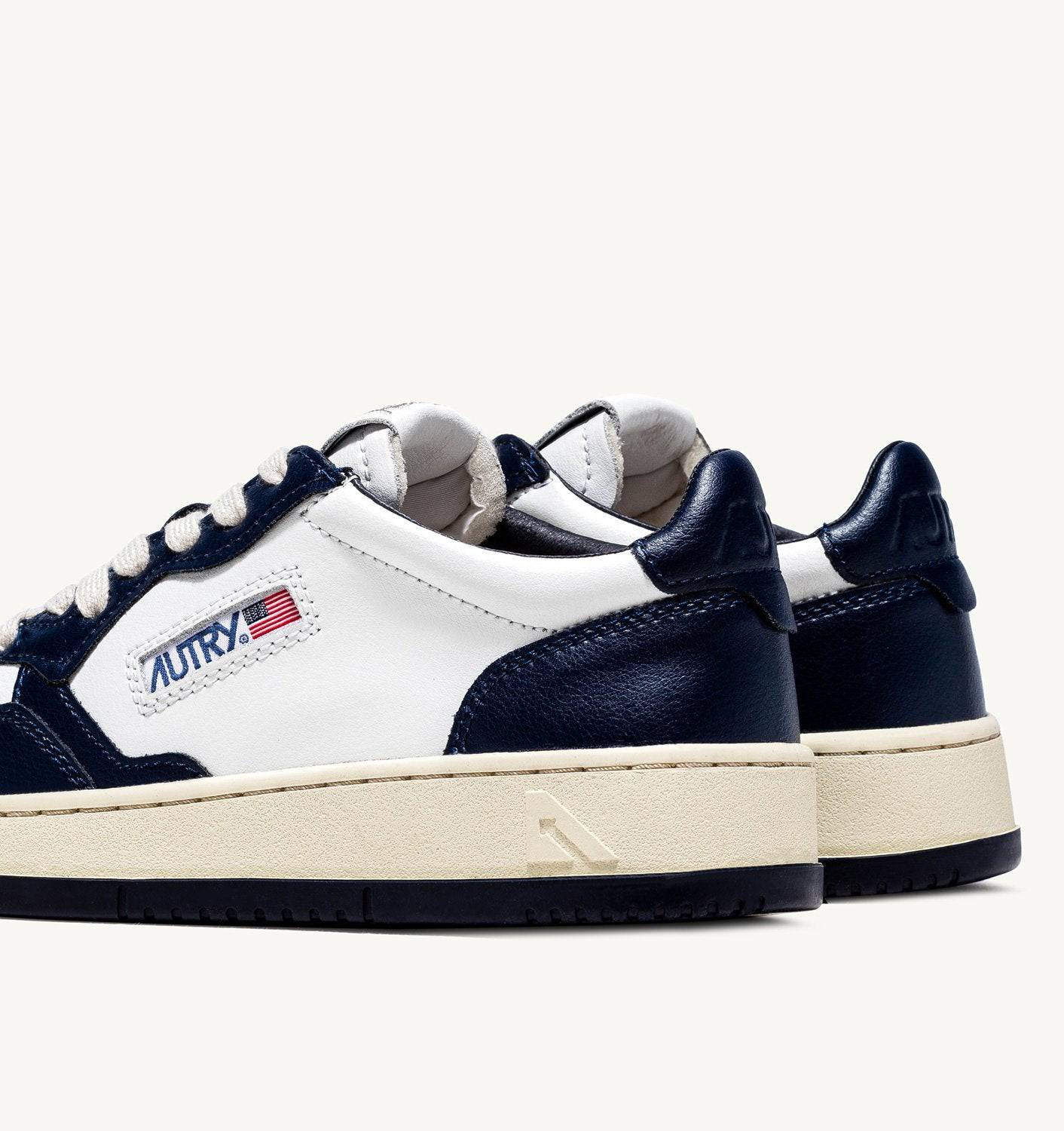 SNEAKERS MEDALIST LOW BICOLOR IN PELLE BIANCA E BLU