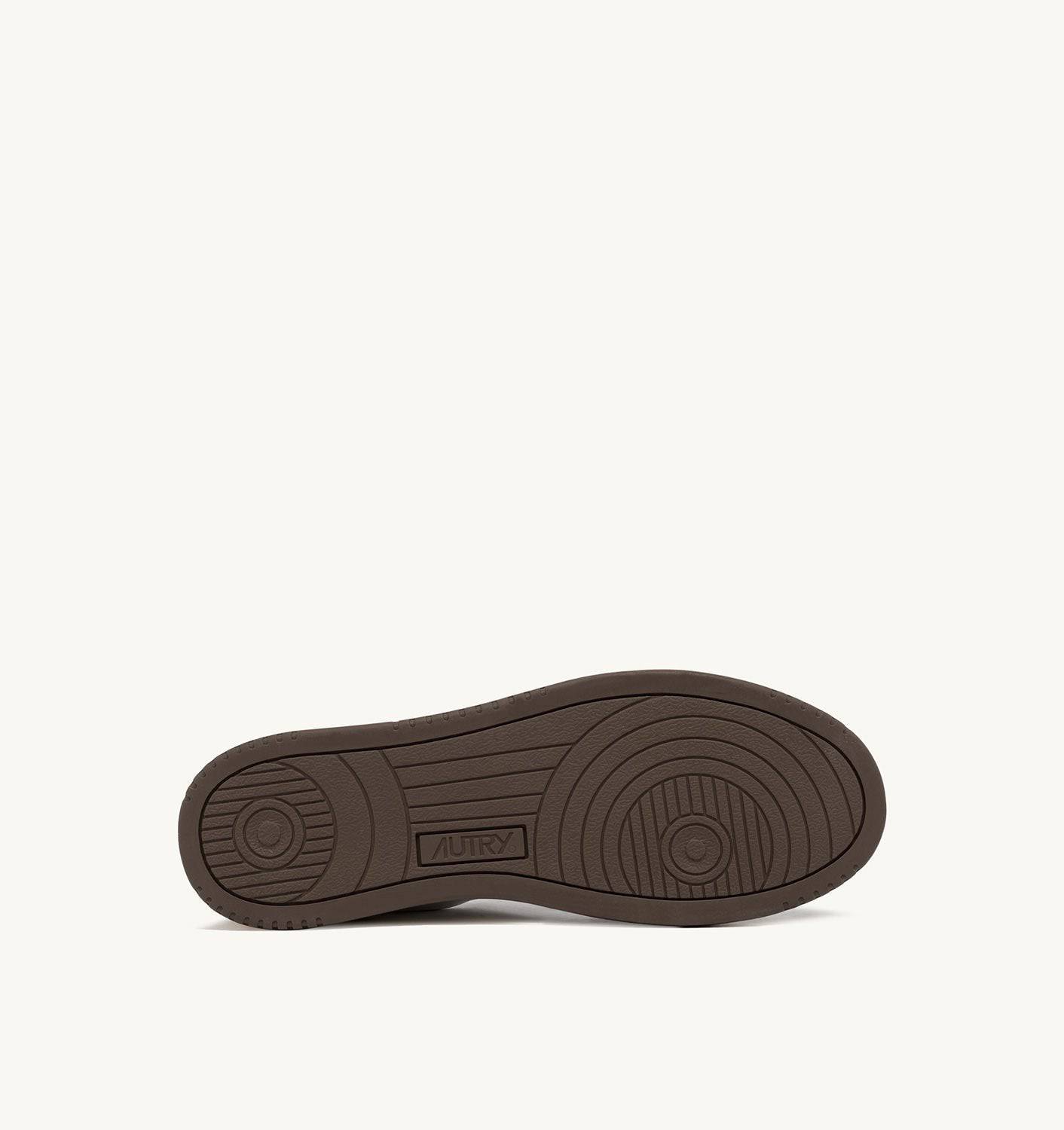 SNEAKERS MEDALIST LOW BICOLOR IN PELLE BIANCA E CHESTNUT