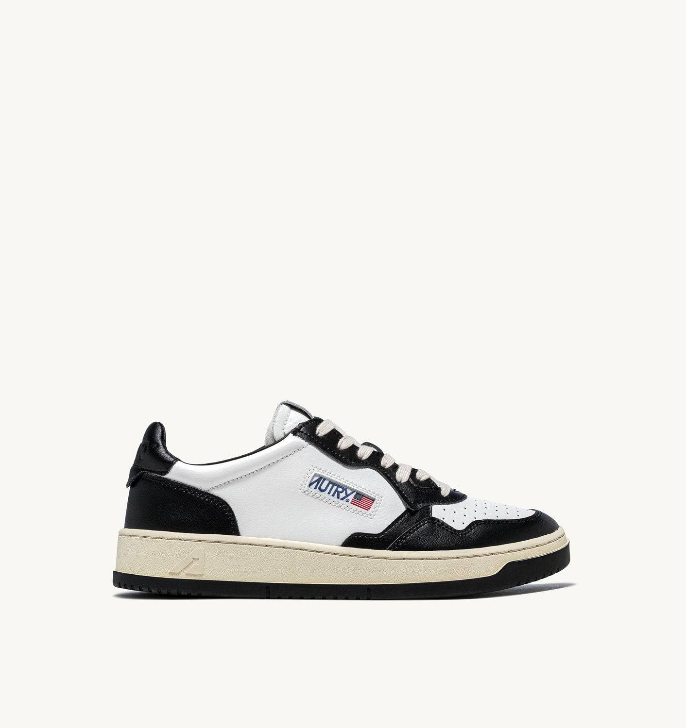SNEAKERS MEDALIST LOW BICOLOR IN PELLE BIANCA E NERA