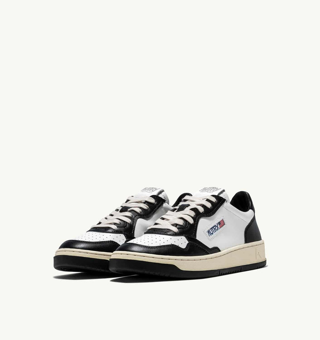 SNEAKERS MEDALIST LOW BICOLOR IN PELLE BIANCA E NERA