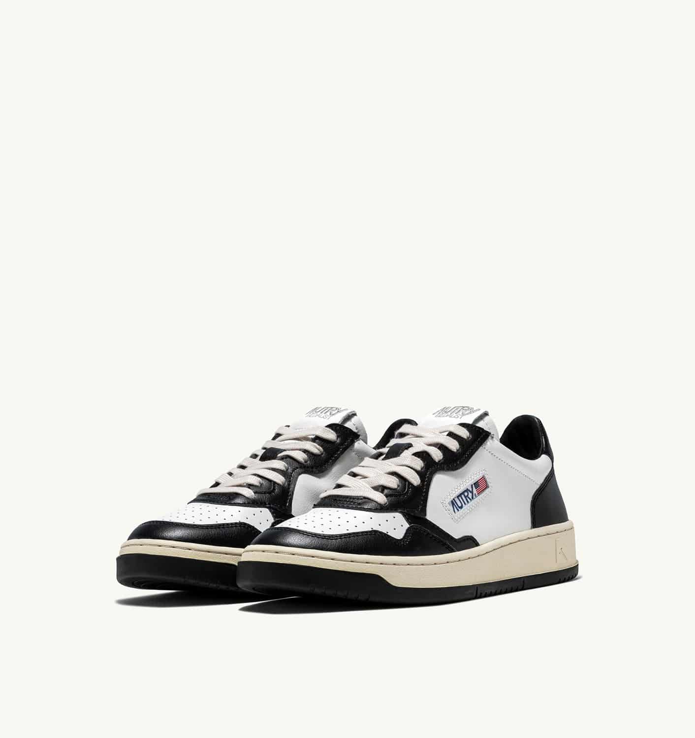 SNEAKERS MEDALIST LOW BICOLOR IN PELLE BIANCA E NERA