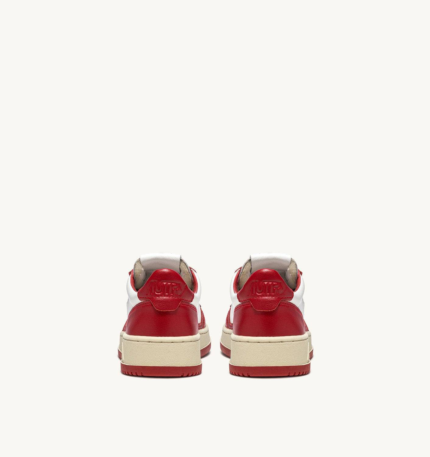 SNEAKERS MEDALIST LOW BICOLOR IN PELLE BIANCA E ROSSA