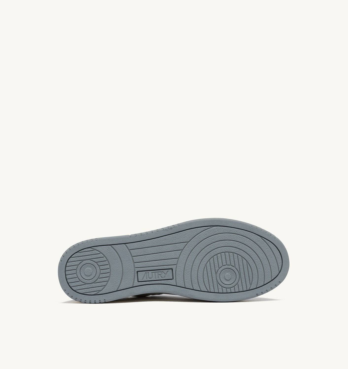 SNEAKERS MEDALIST LOW BICOLOR IN PELLE BIANCA E SILVER BLUE