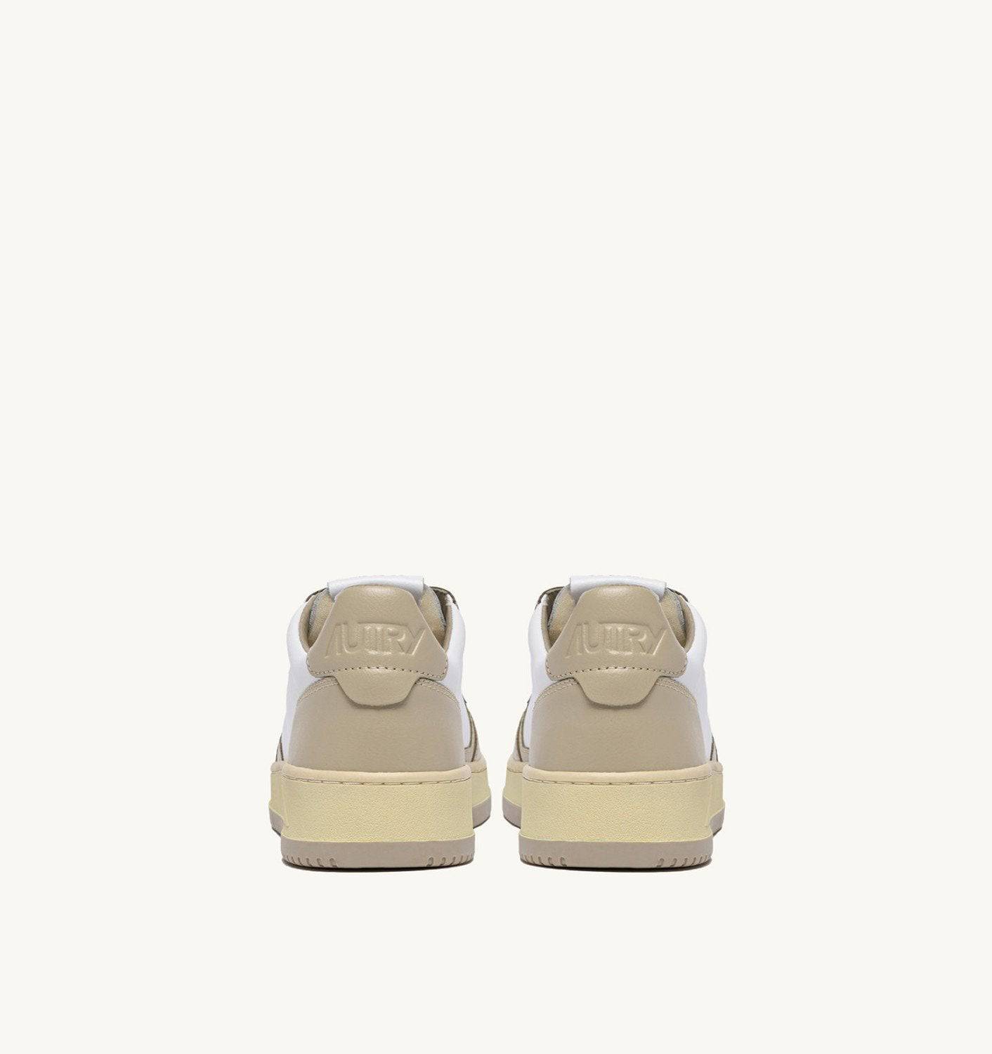 SNEAKERS MEDALIST LOW BICOLOR IN PELLE BIANCA E TIDAL FOAM
