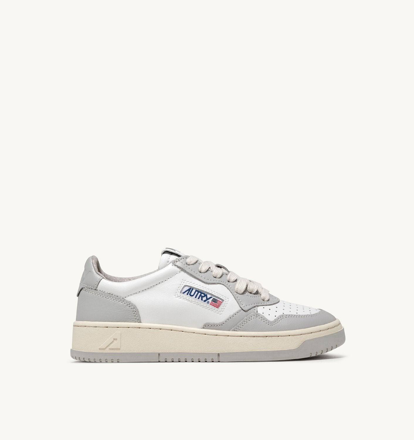 SNEAKERS MEDALIST LOW BICOLOR IN PELLE BIANCA E VAPOR