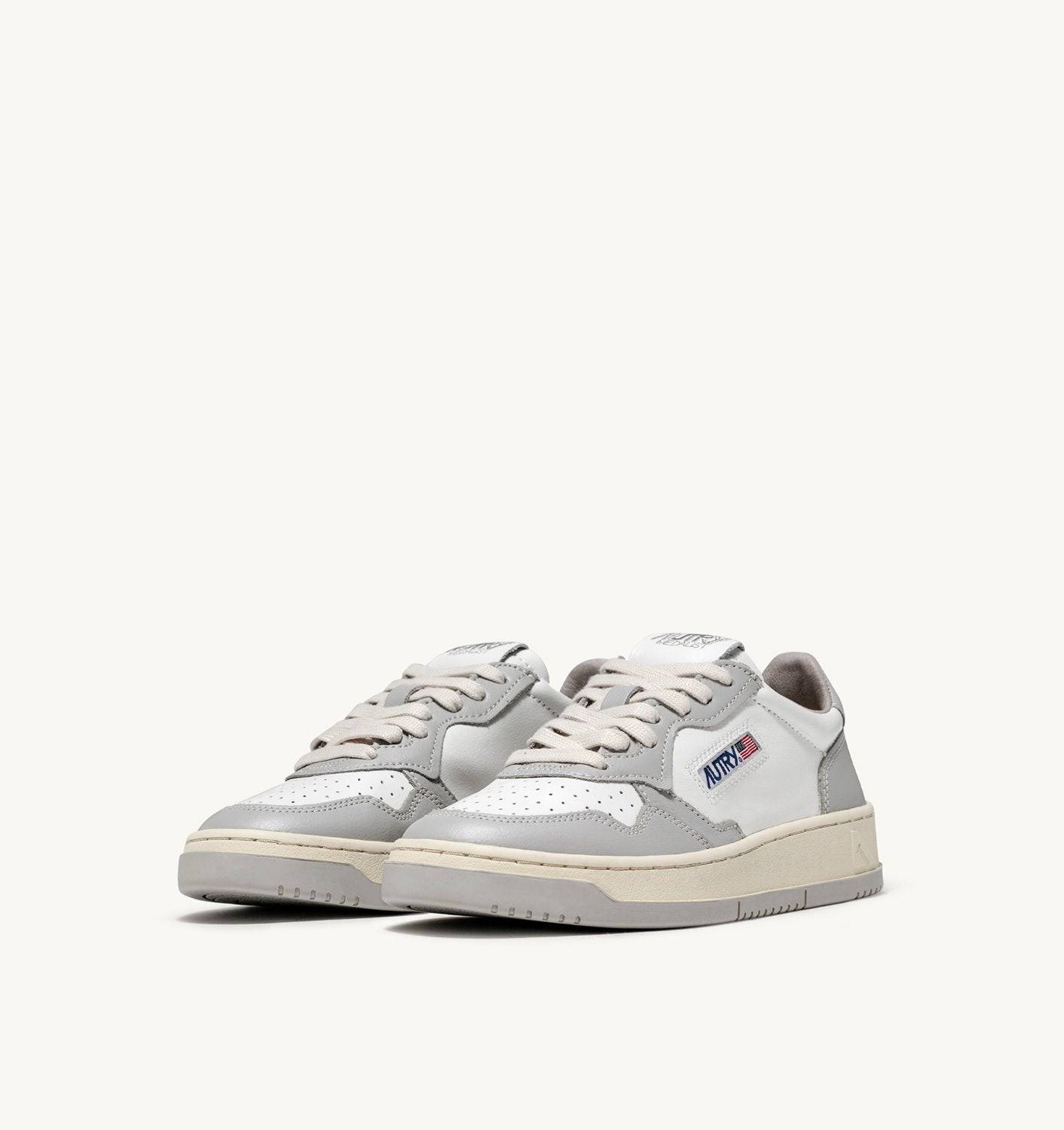 SNEAKERS MEDALIST LOW BICOLOR IN PELLE BIANCA E VAPOR