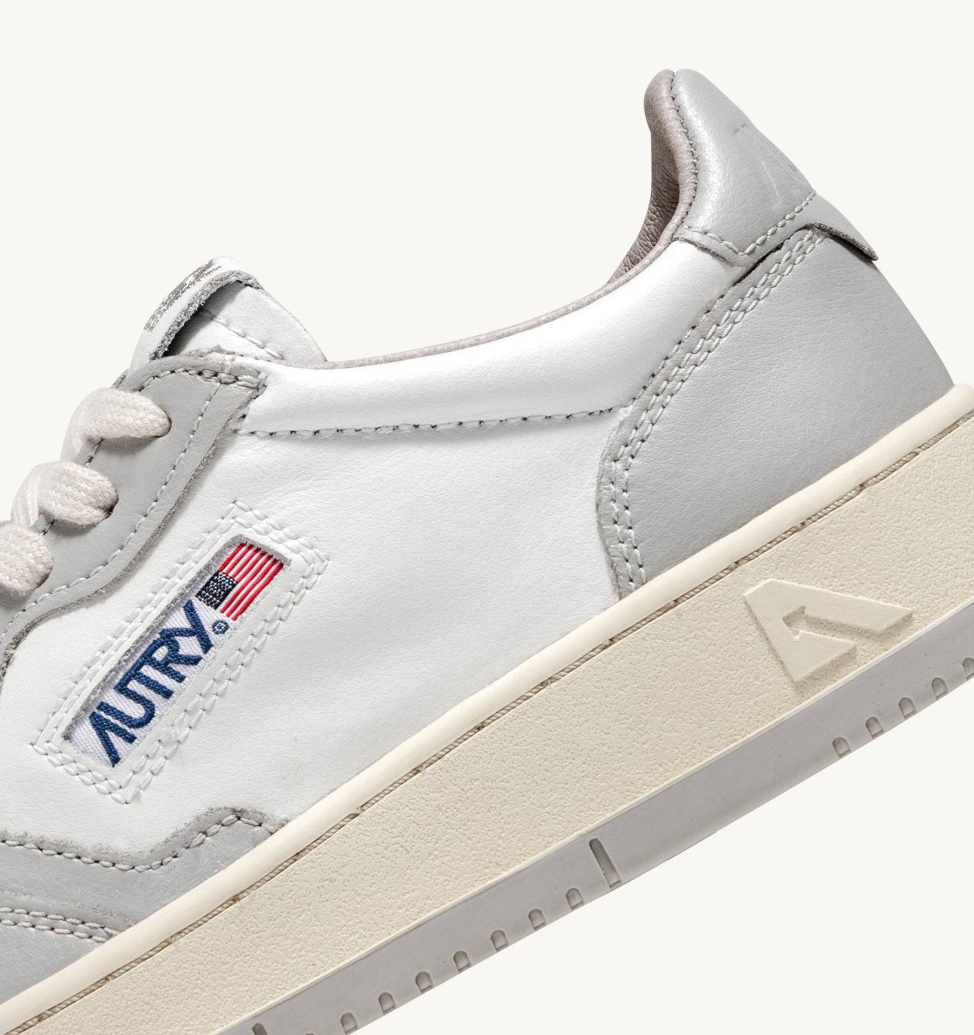 SNEAKERS MEDALIST LOW BICOLOR IN PELLE BIANCA E VAPOR