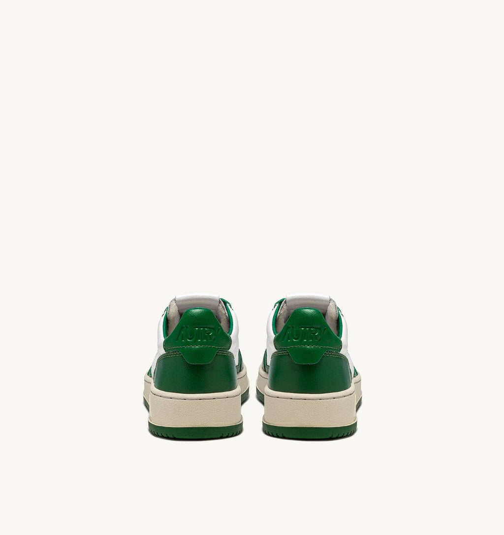 SNEAKERS MEDALIST LOW BICOLOR IN PELLE BIANCA E VERDE