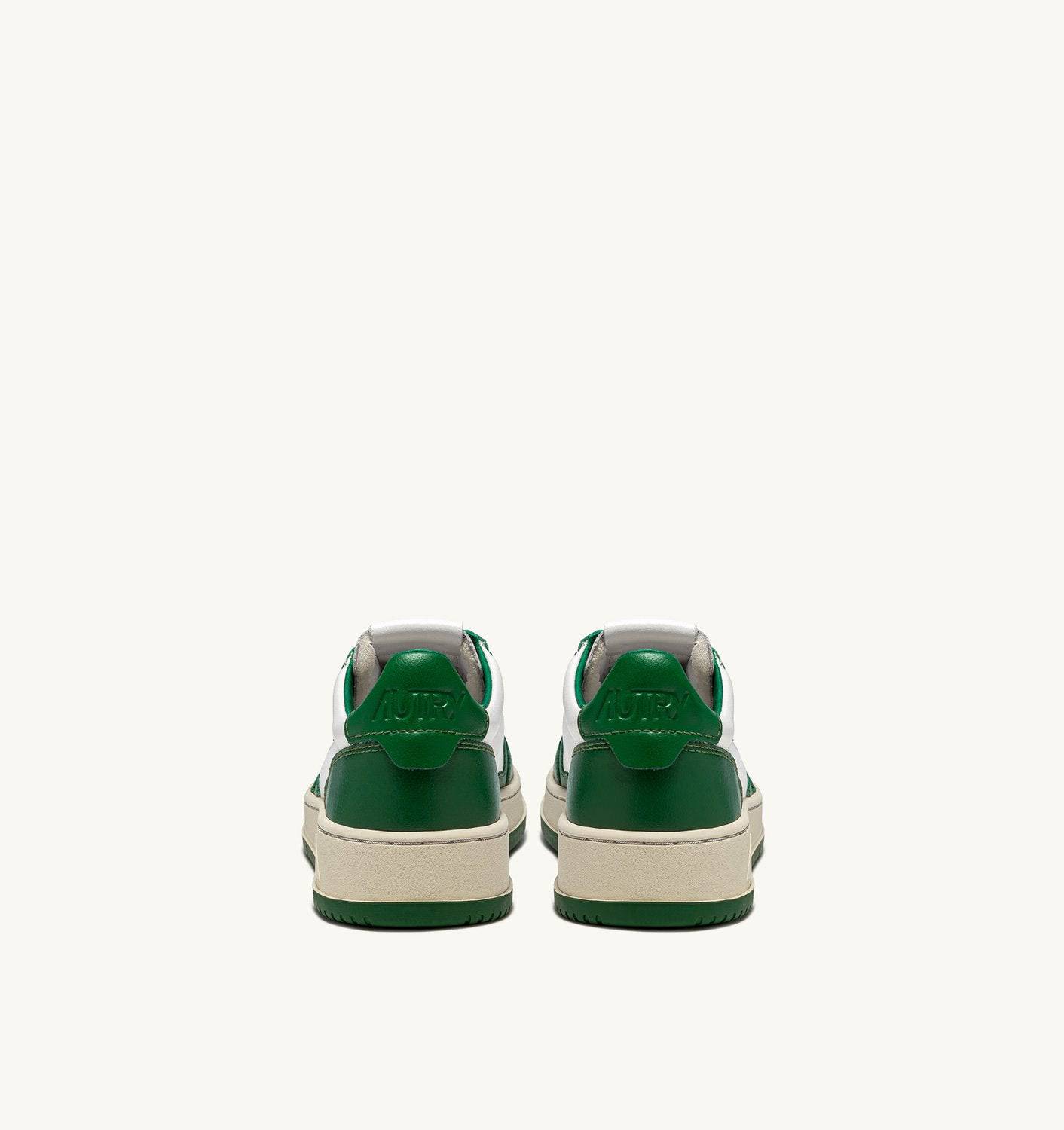 SNEAKERS MEDALIST LOW BICOLOR IN PELLE BIANCA E VERDE