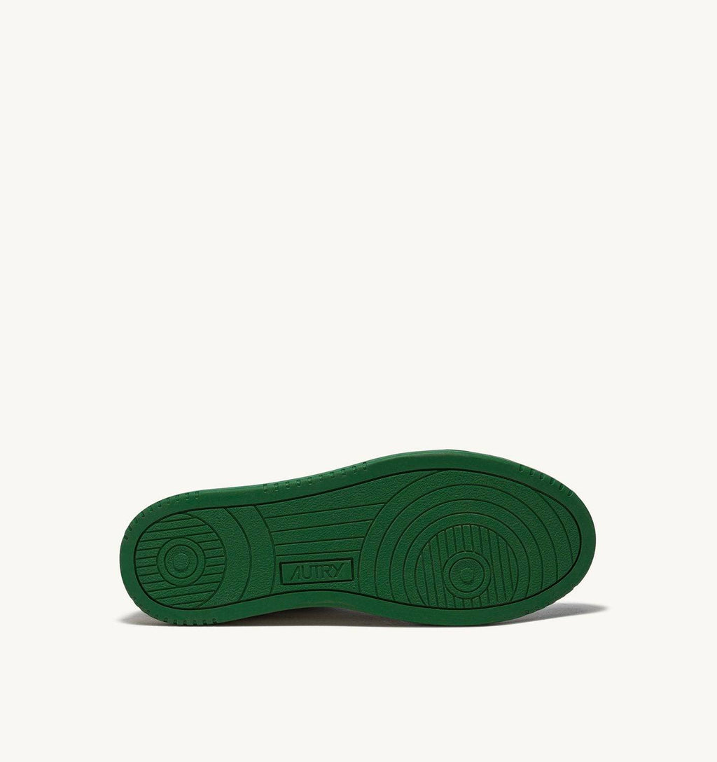 SNEAKERS MEDALIST LOW BICOLOR IN PELLE BIANCA E VERDE