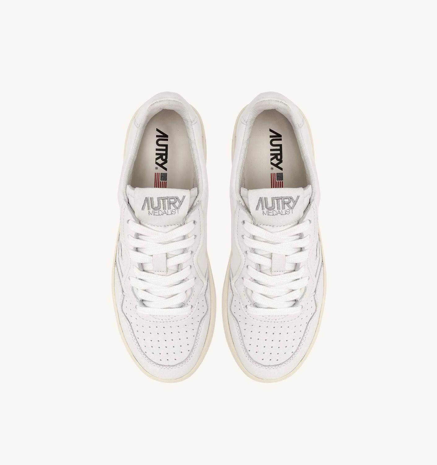 SNEAKERS MEDALIST LOW IN NAPPA BIANCA SUPER SOFT