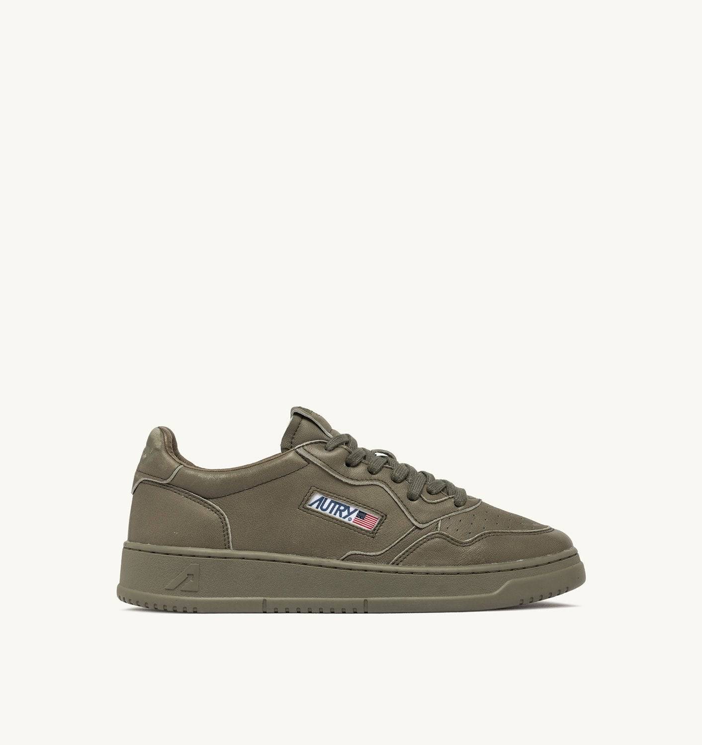 SNEAKERS MEDALIST LOW IN NAPPA COLORE COVERT GREEN