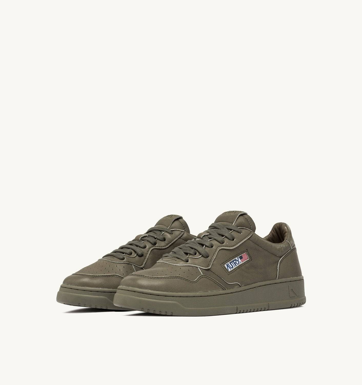 SNEAKERS MEDALIST LOW IN NAPPA COLORE COVERT GREEN