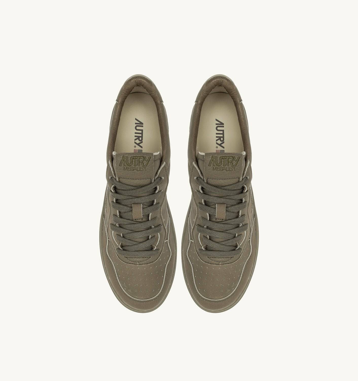 SNEAKERS MEDALIST LOW IN NAPPA COLORE COVERT GREEN