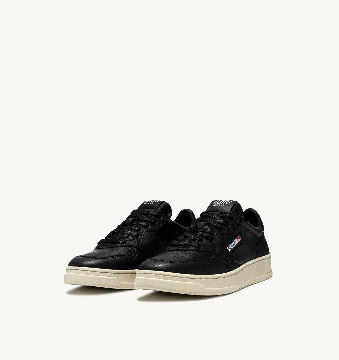 SNEAKERS MEDALIST LOW IN NAPPA NERA SUPER SOFT
