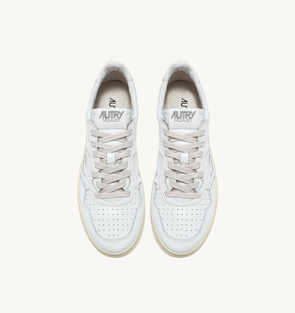 SNEAKERS MEDALIST LOW IN PELLE BIANCA