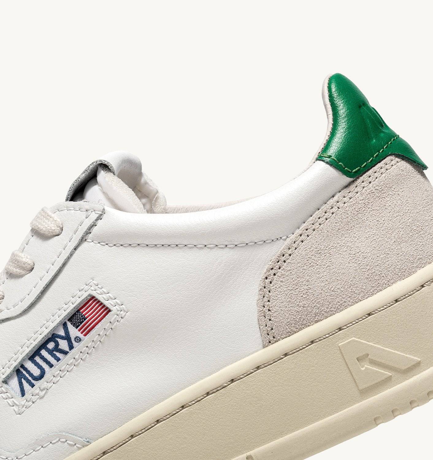 SNEAKERS MEDALIST LOW IN PELLE BIANCA E AMAZON E SUEDE BEIGE