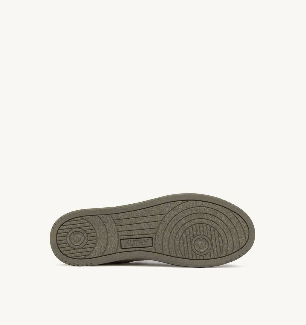 SNEAKERS MEDALIST LOW IN PELLE BIANCA E COVERT GREEN