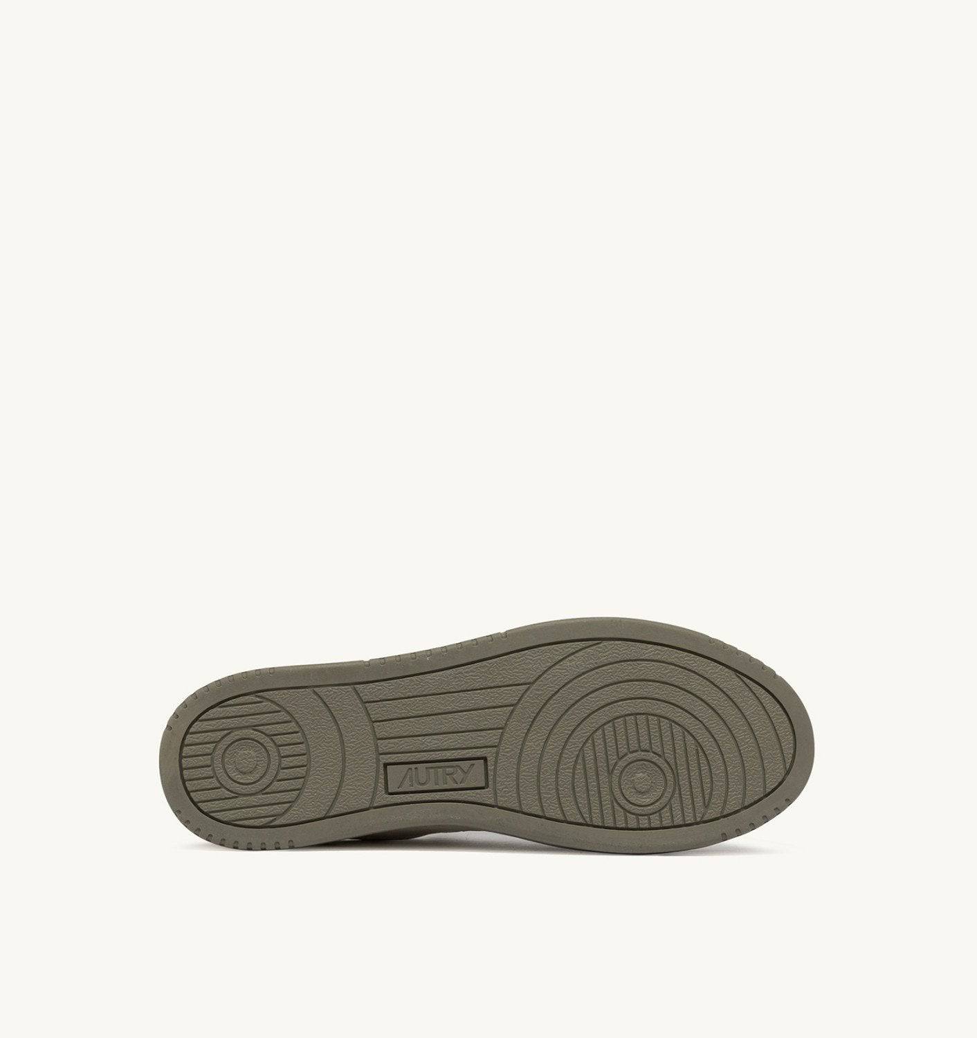 SNEAKERS MEDALIST LOW IN PELLE BIANCA E COVERT GREEN