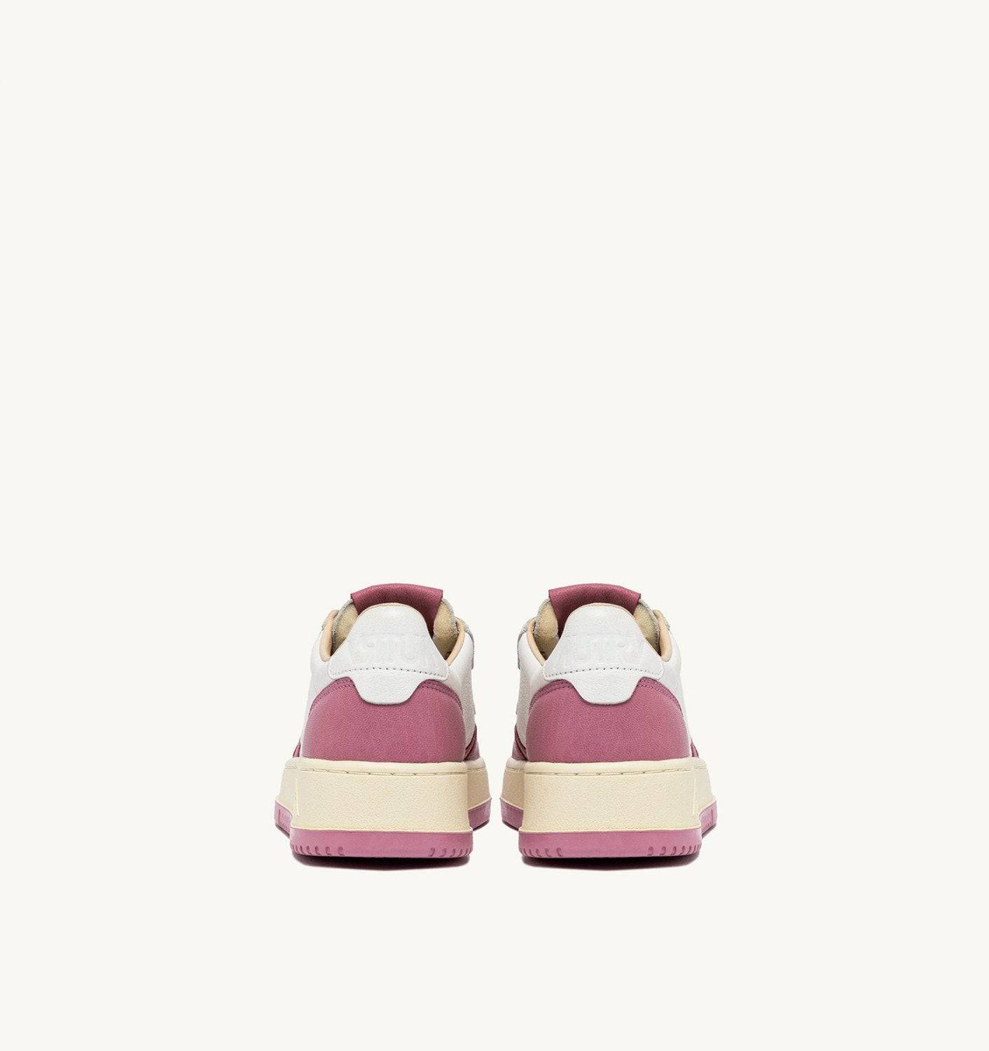 SNEAKERS MEDALIST LOW IN PELLE BIANCA E FOXGLOVE