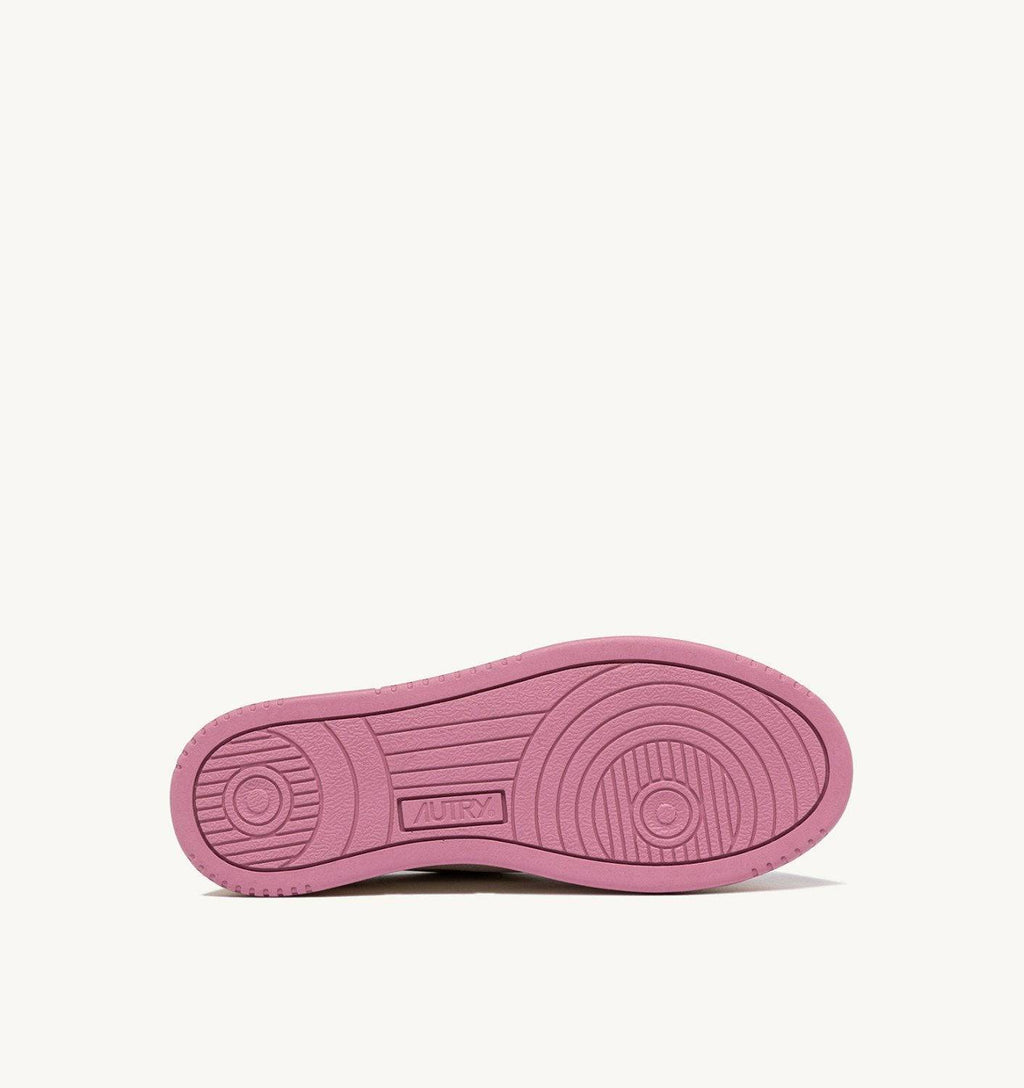 SNEAKERS MEDALIST LOW IN PELLE BIANCA E FOXGLOVE