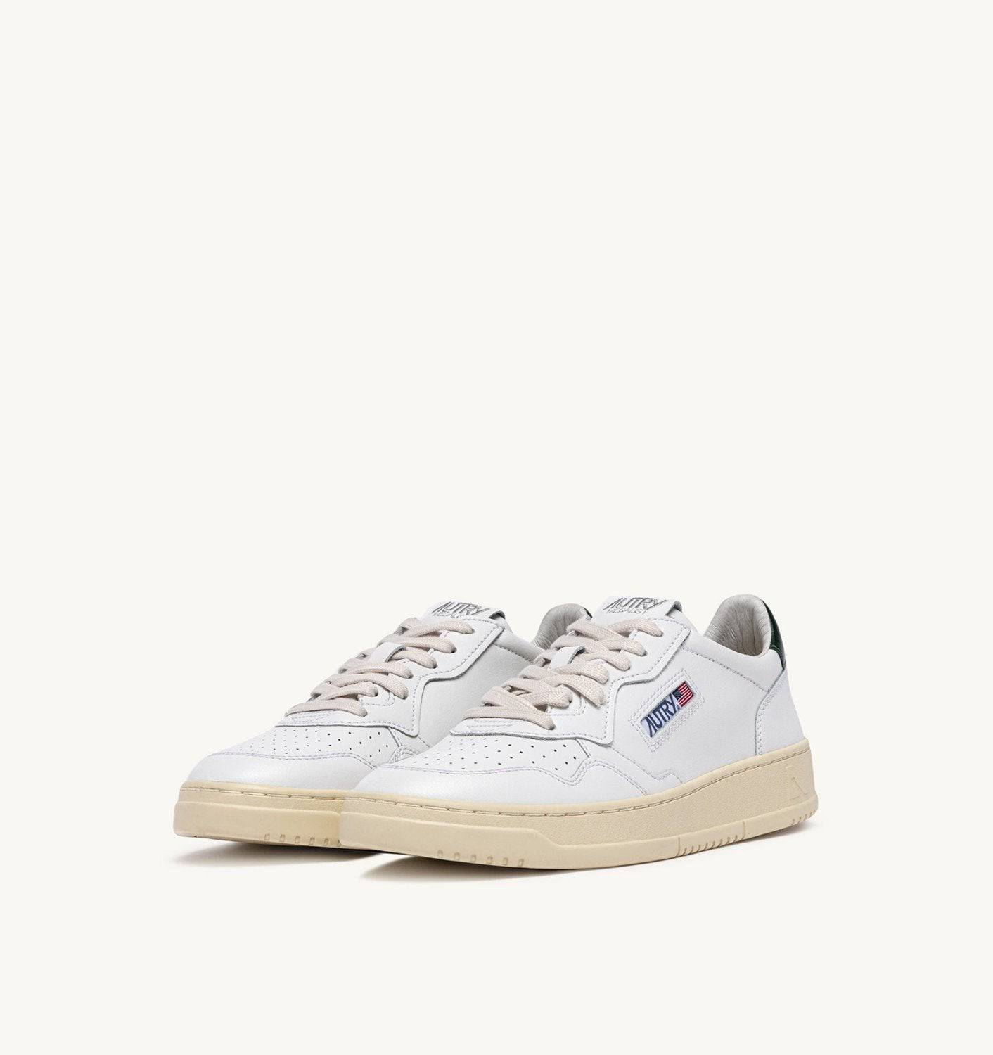 SNEAKERS MEDALIST LOW IN PELLE BIANCA E MOUNTAIN