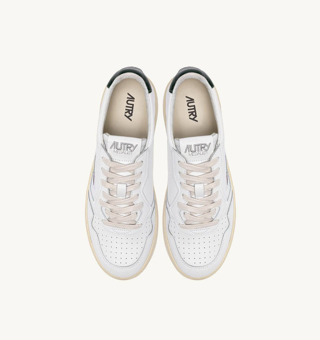 SNEAKERS MEDALIST LOW IN PELLE BIANCA E MOUNTAIN