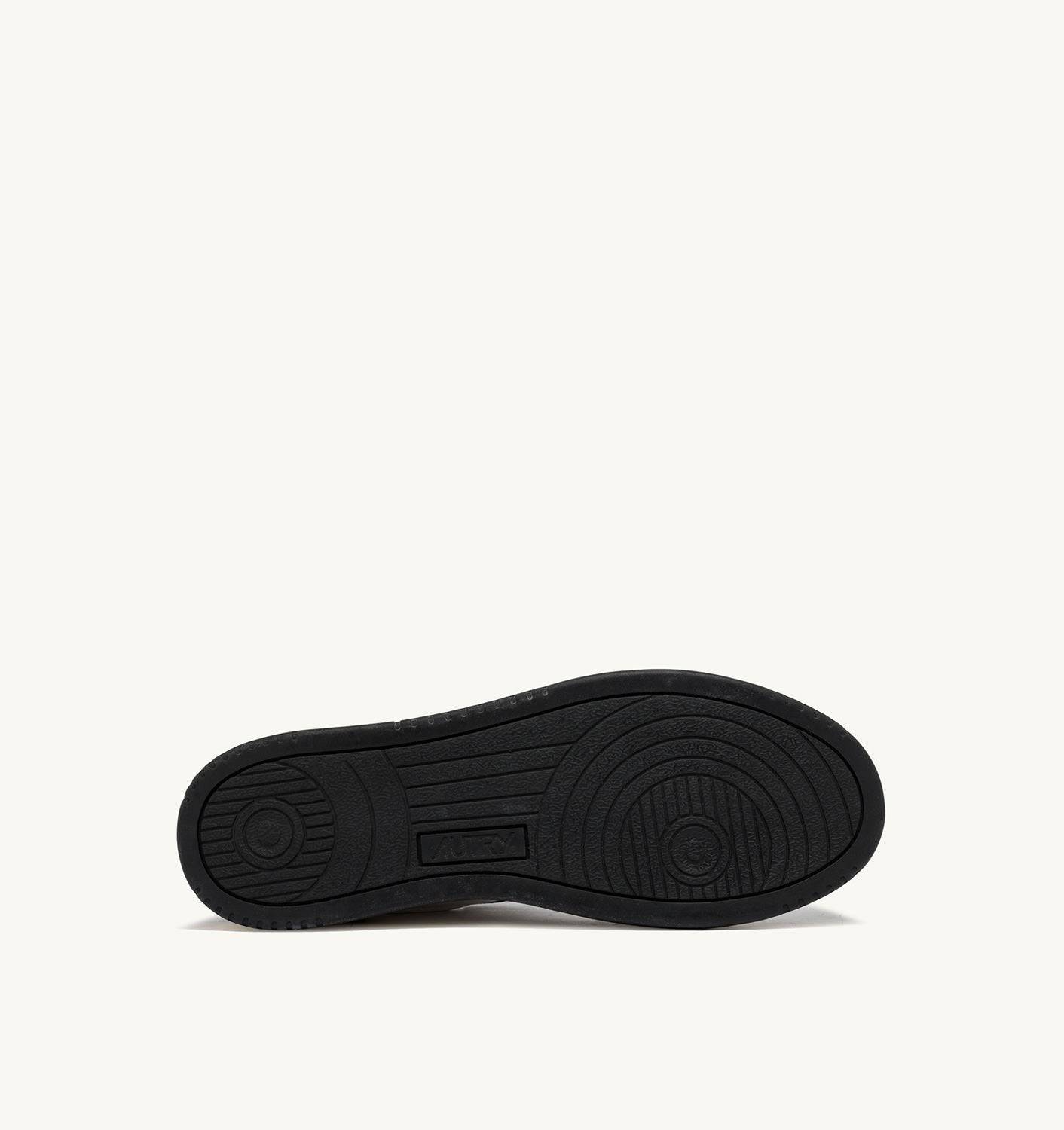 SNEAKERS MEDALIST LOW IN PELLE BIANCA E NERA CON LETTERING