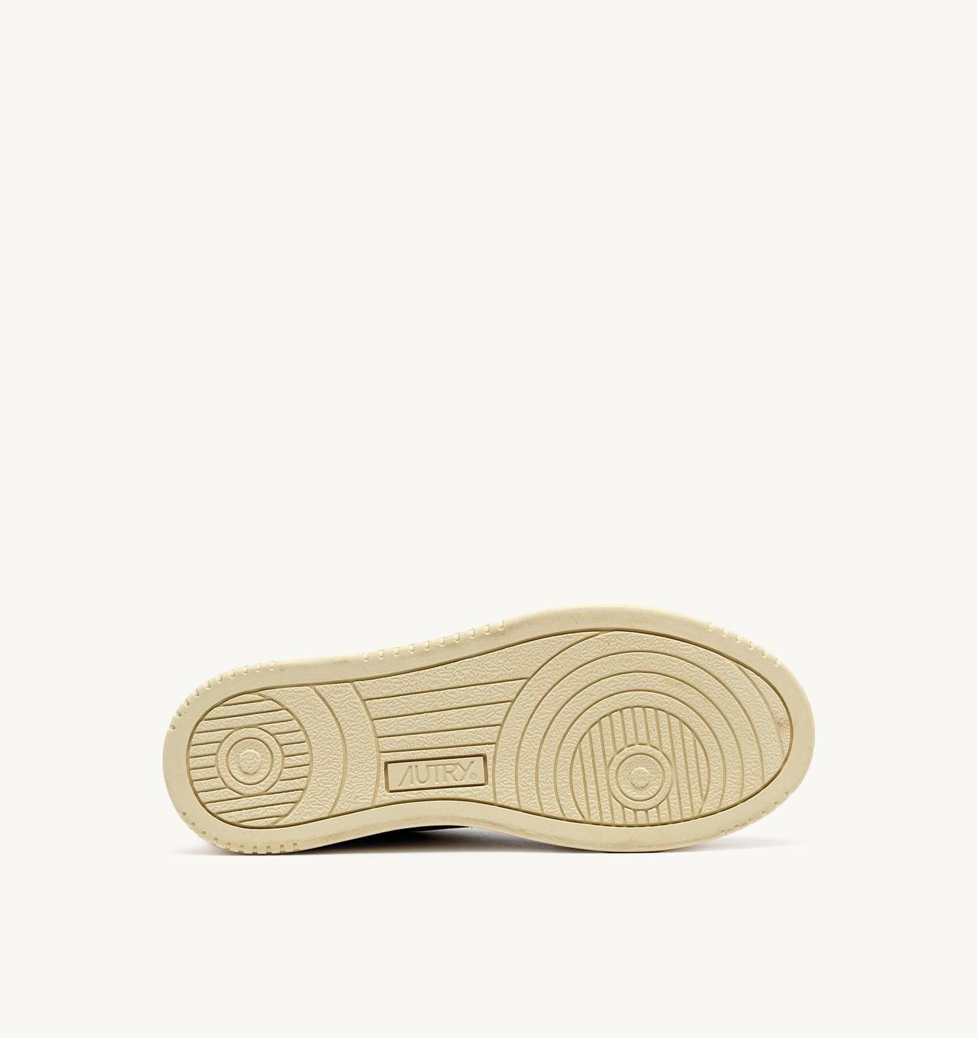 SNEAKERS MEDALIST LOW IN PELLE BIANCA E NERA E SUEDE BEIGE