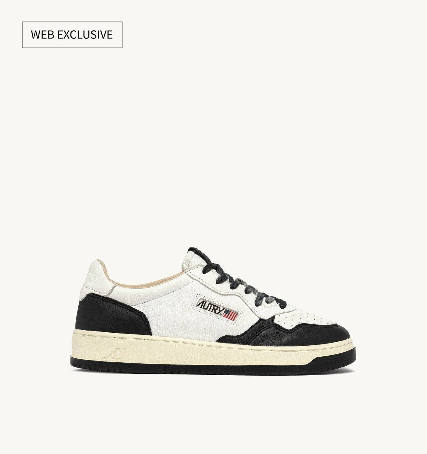 SNEAKERS MEDALIST LOW IN PELLE BIANCA E NERO