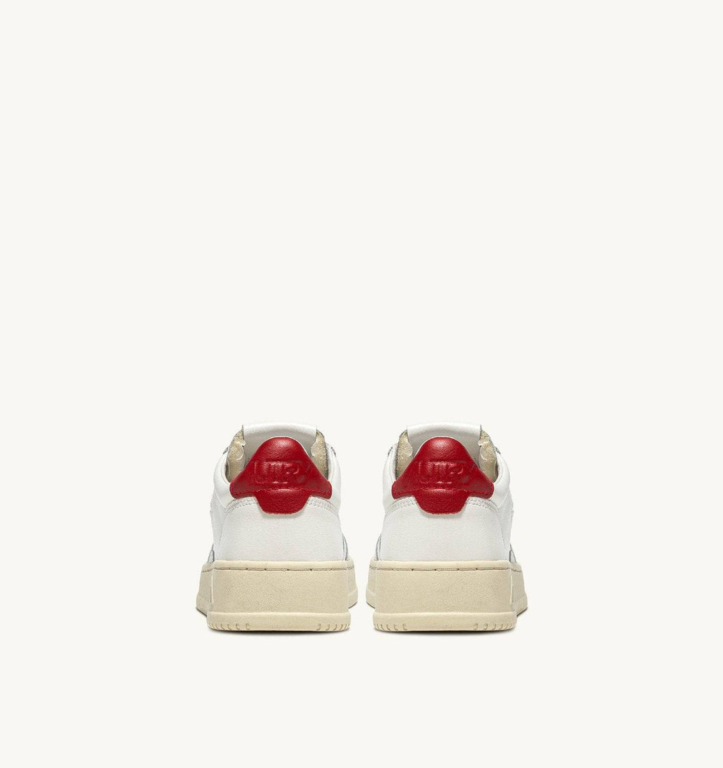 SNEAKERS MEDALIST LOW IN PELLE BIANCA E ROSSA
