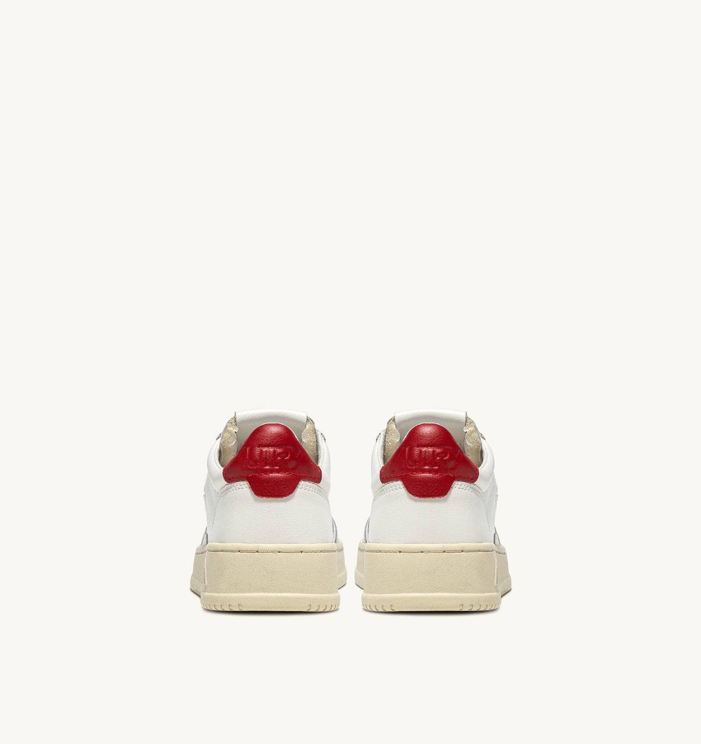 SNEAKERS MEDALIST LOW IN PELLE BIANCA E ROSSA