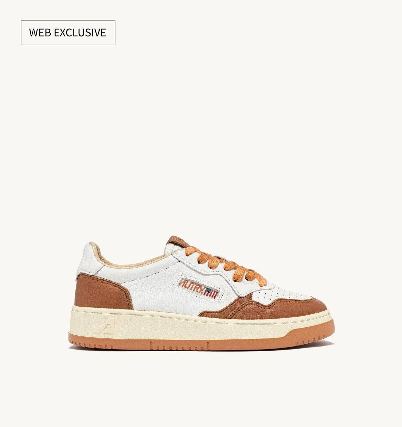 SNEAKERS MEDALIST LOW IN PELLE BIANCA E SANDSTORM