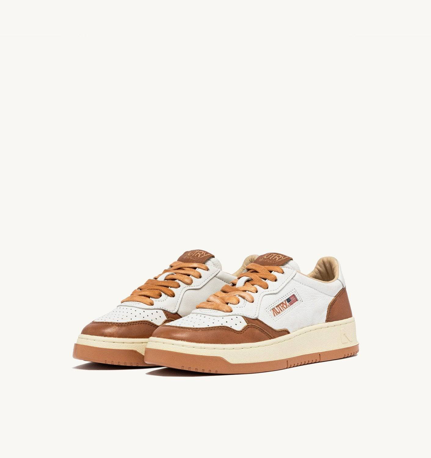 SNEAKERS MEDALIST LOW IN PELLE BIANCA E SANDSTORM