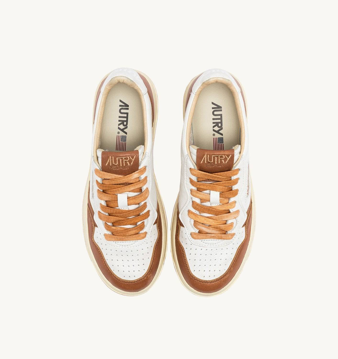 SNEAKERS MEDALIST LOW IN PELLE BIANCA E SANDSTORM