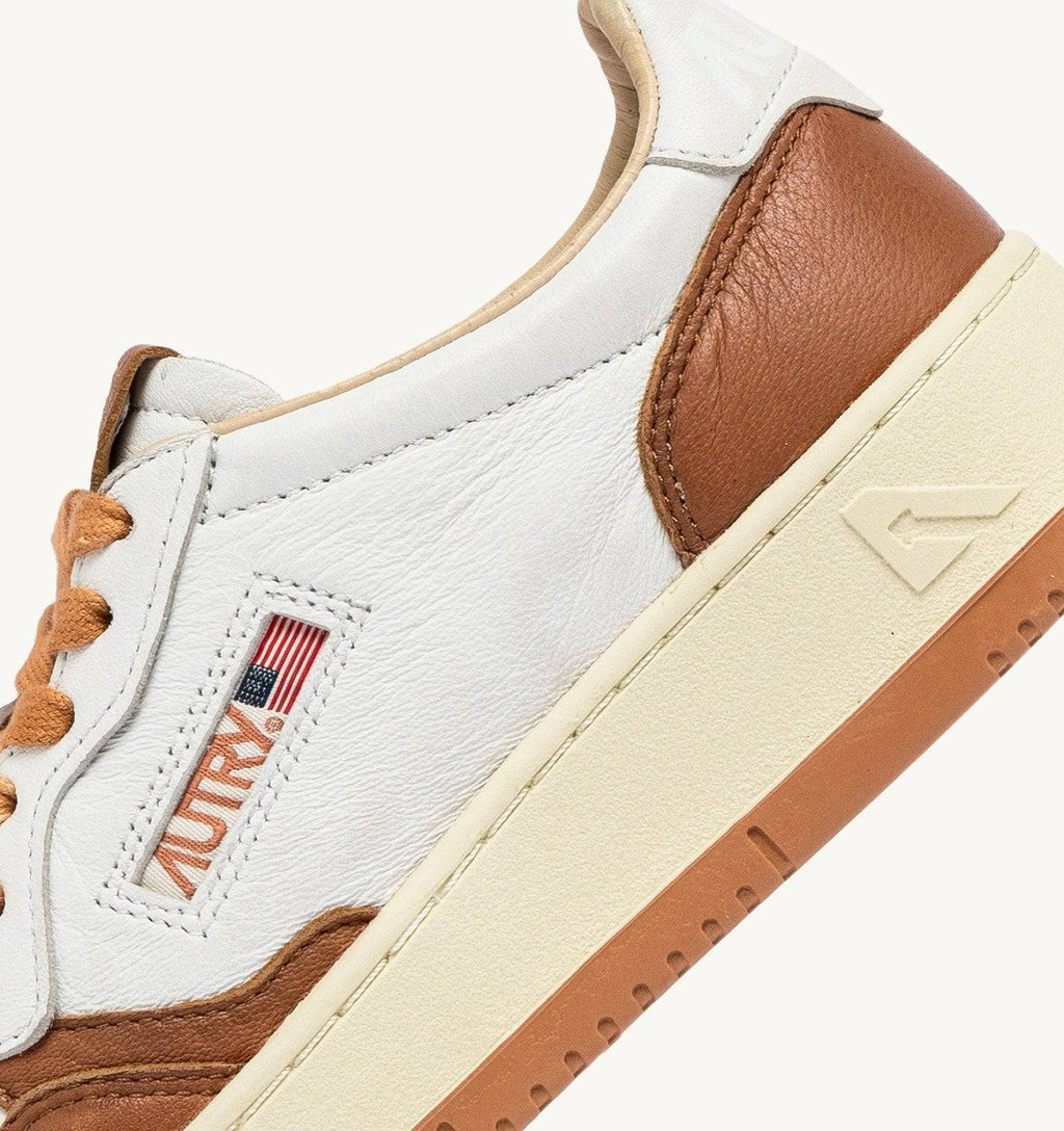 SNEAKERS MEDALIST LOW IN PELLE BIANCA E SANDSTORM