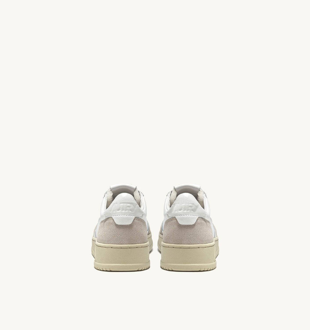 SNEAKERS MEDALIST LOW IN PELLE BIANCA E SUEDE BEIGE