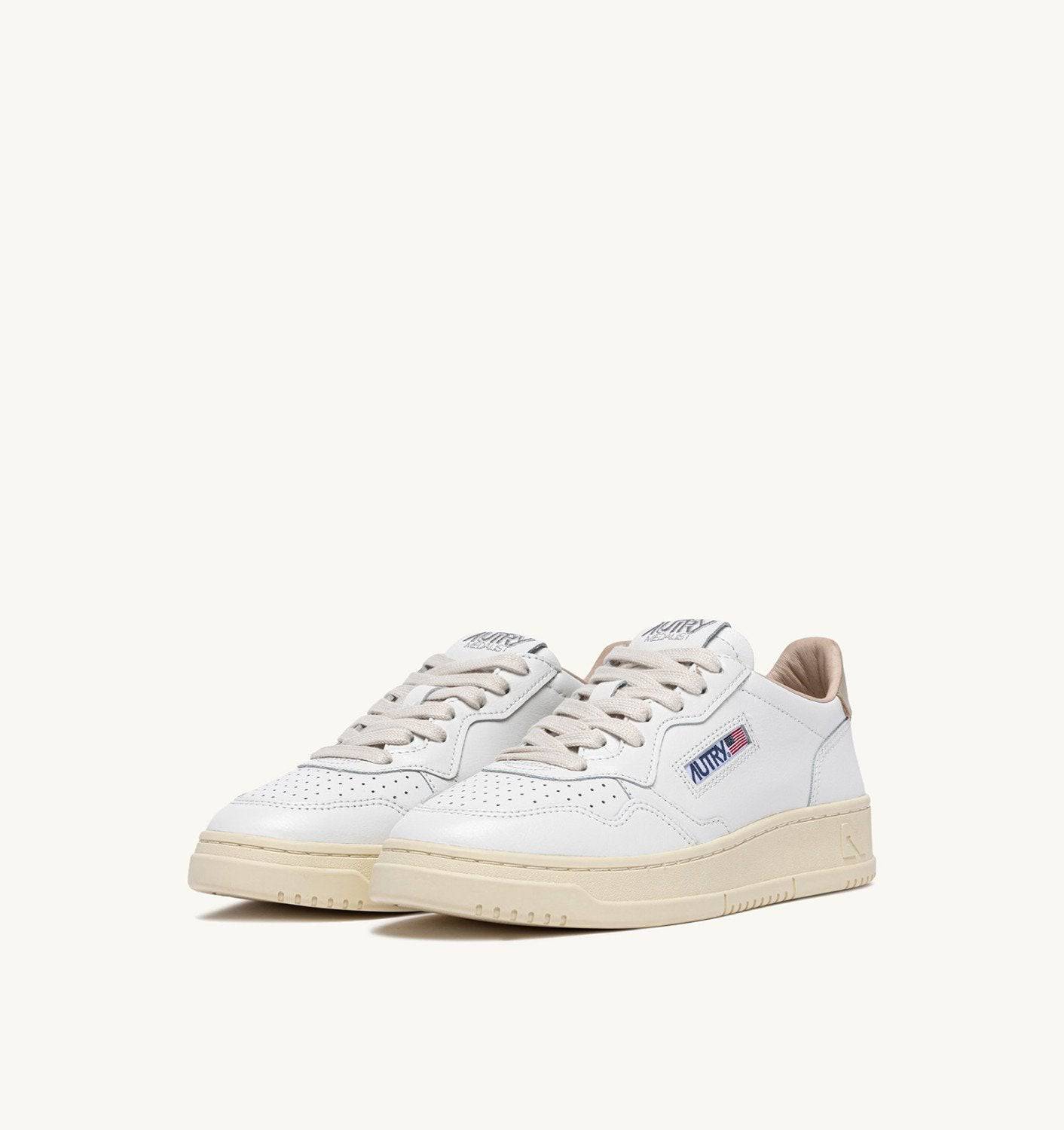 SNEAKERS MEDALIST LOW IN PELLE BIANCA E TIDAL FOAM