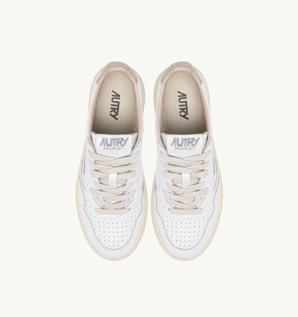 SNEAKERS MEDALIST LOW IN PELLE BIANCA E TIDAL FOAM
