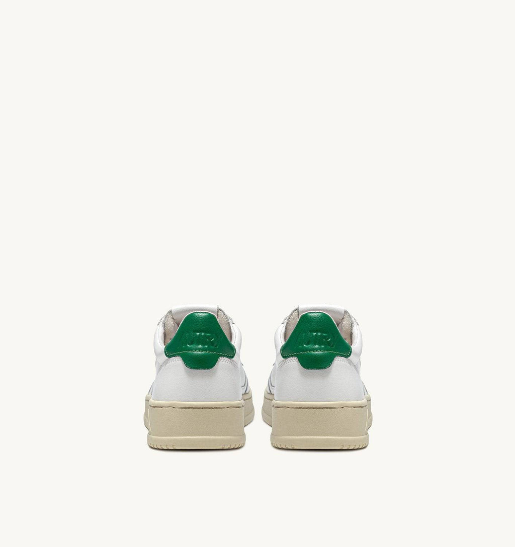 SNEAKERS MEDALIST LOW IN PELLE BIANCA E VERDE