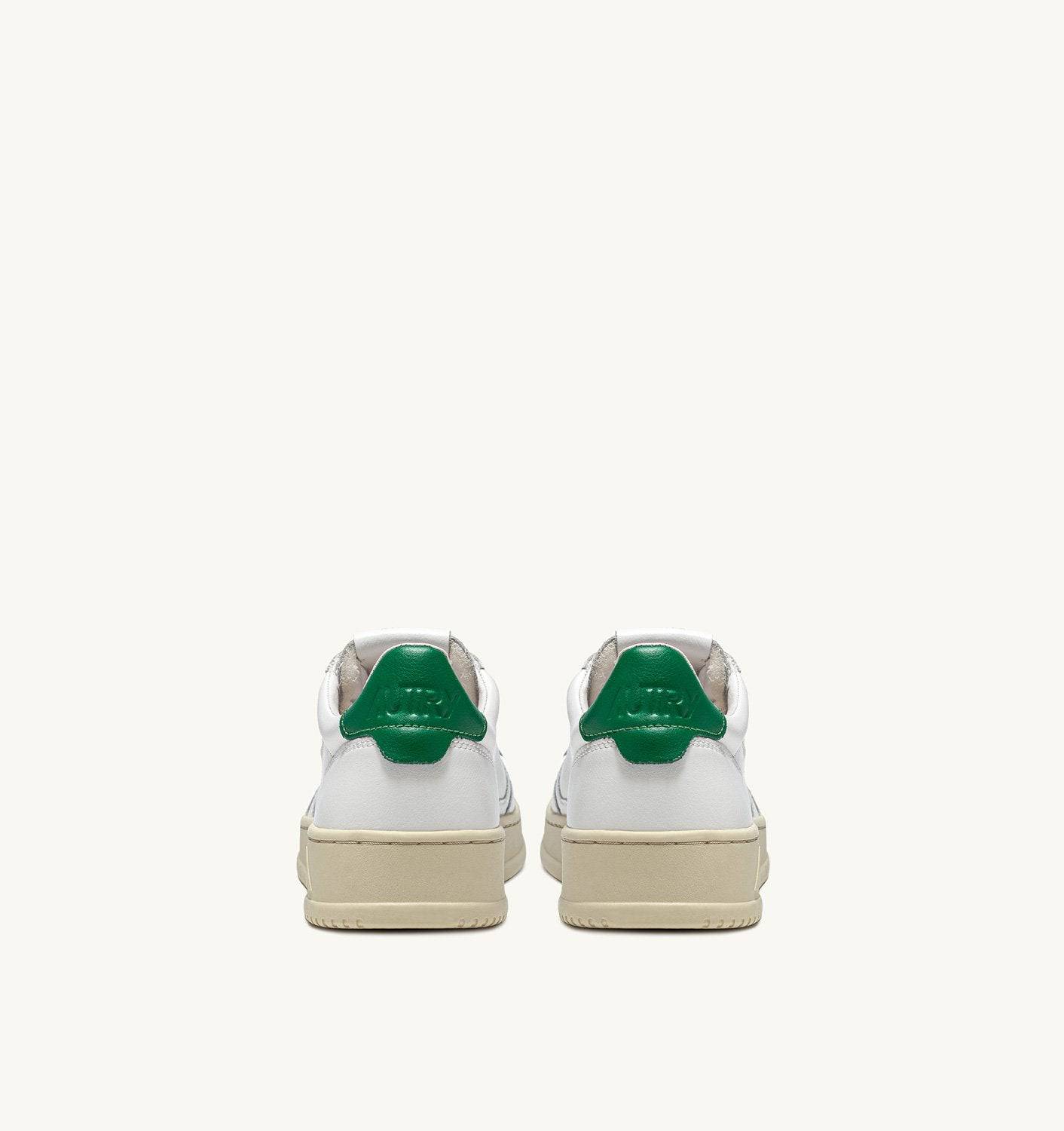 SNEAKERS MEDALIST LOW IN PELLE BIANCA E VERDE