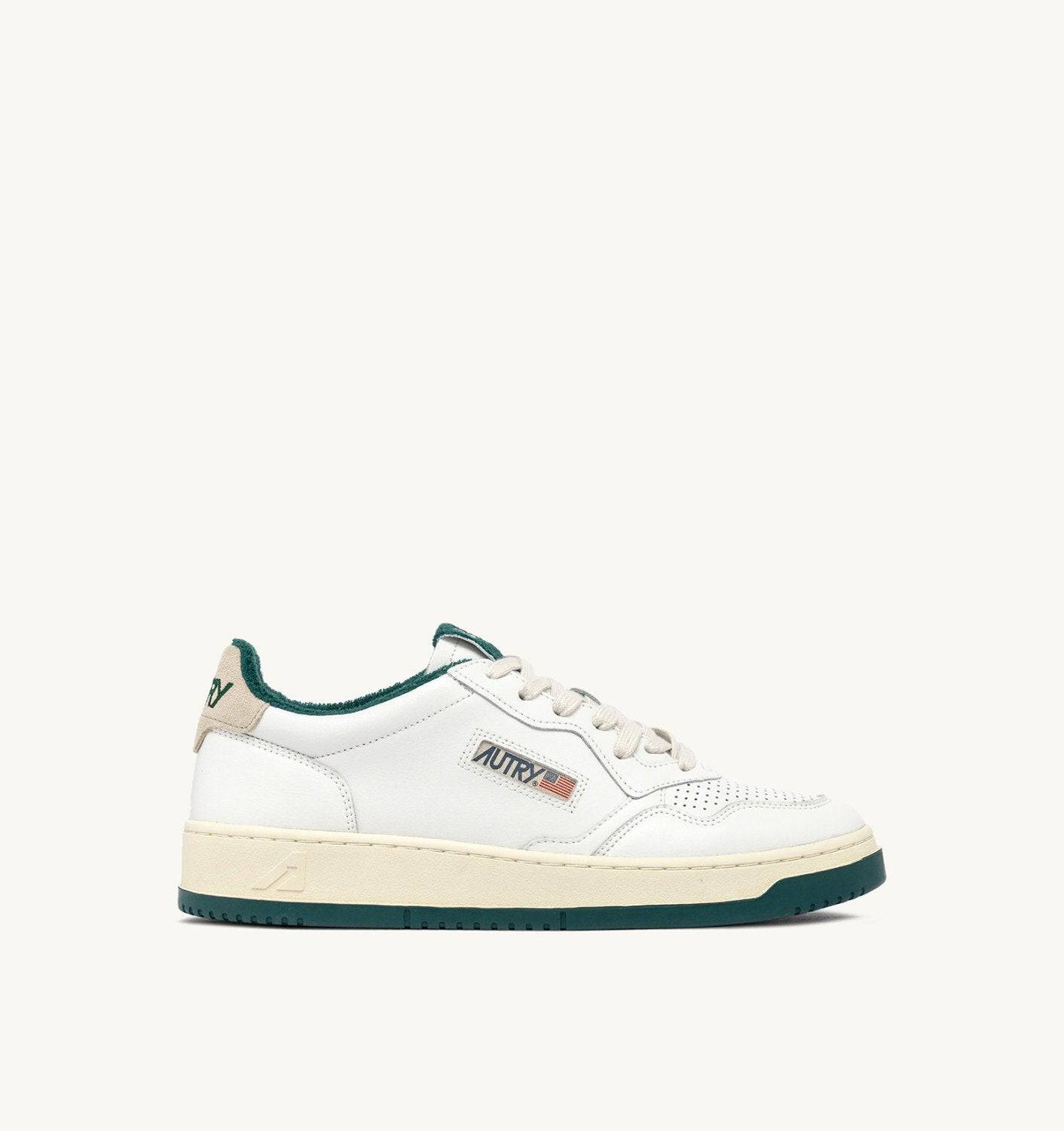 SNEAKERS MEDALIST LOW IN PELLE COLORE BIANCO E FOREST