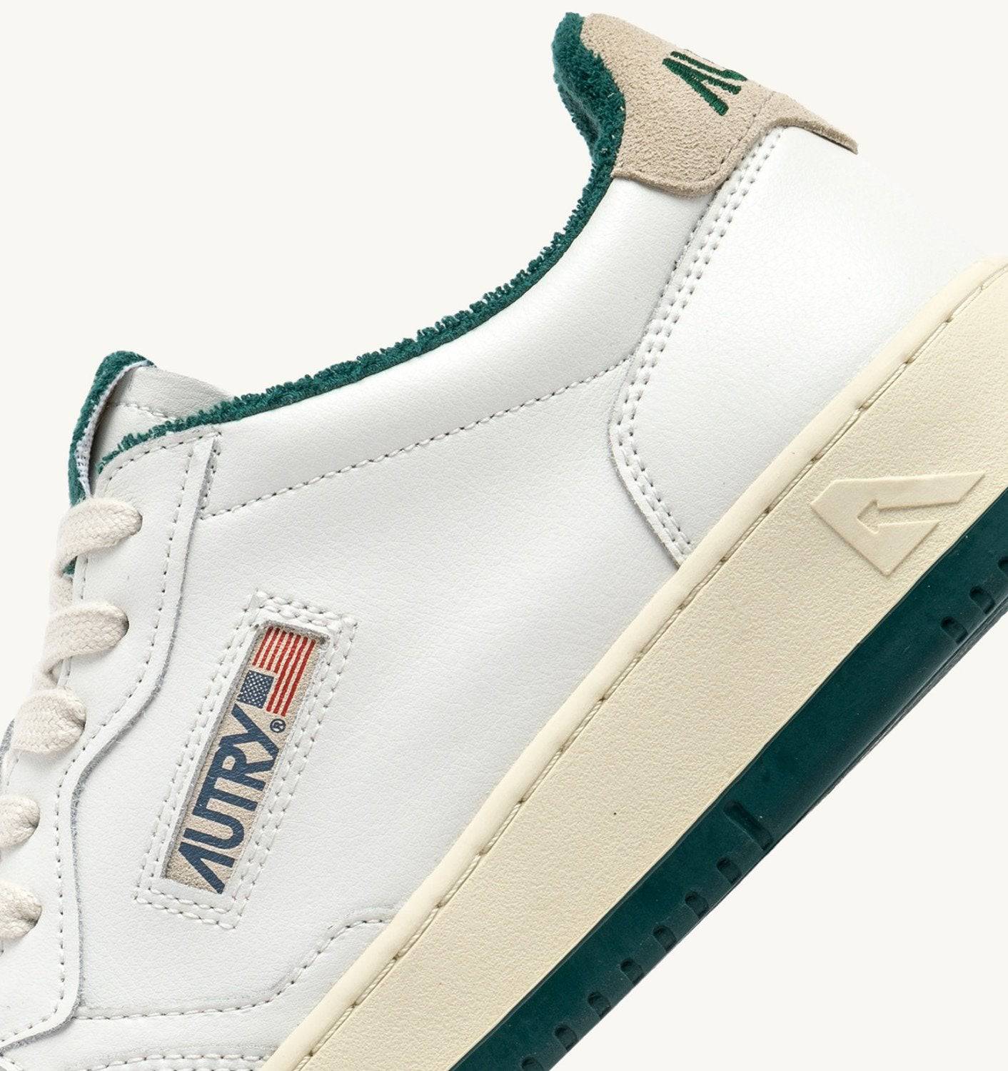 SNEAKERS MEDALIST LOW IN PELLE COLORE BIANCO E FOREST