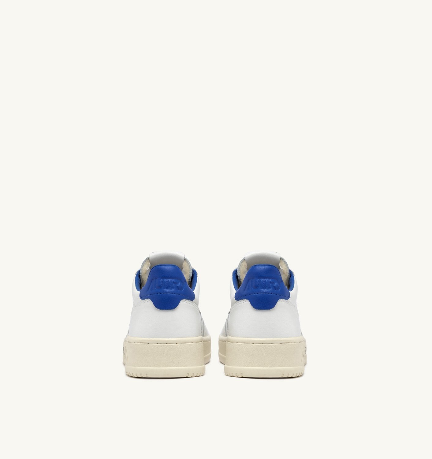SNEAKERS MEDALIST LOW IN PELLE COLORE BIANCO E PALACE BLUE CON SCRITTA